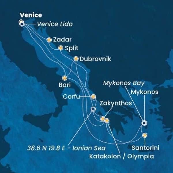 Costa Deliziosa - Olaszország, Horvátország, Görögország